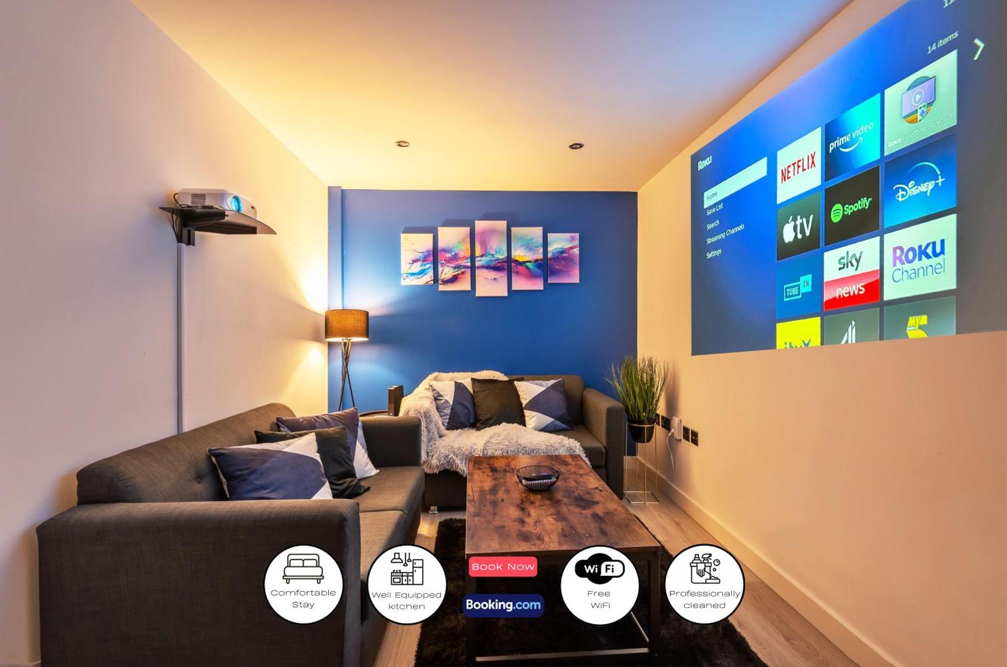 Spacious 1 Bedroom Apartment With 4K Cinema Experience By Green Haven Escapes In Bradford Bradford  Exterior foto